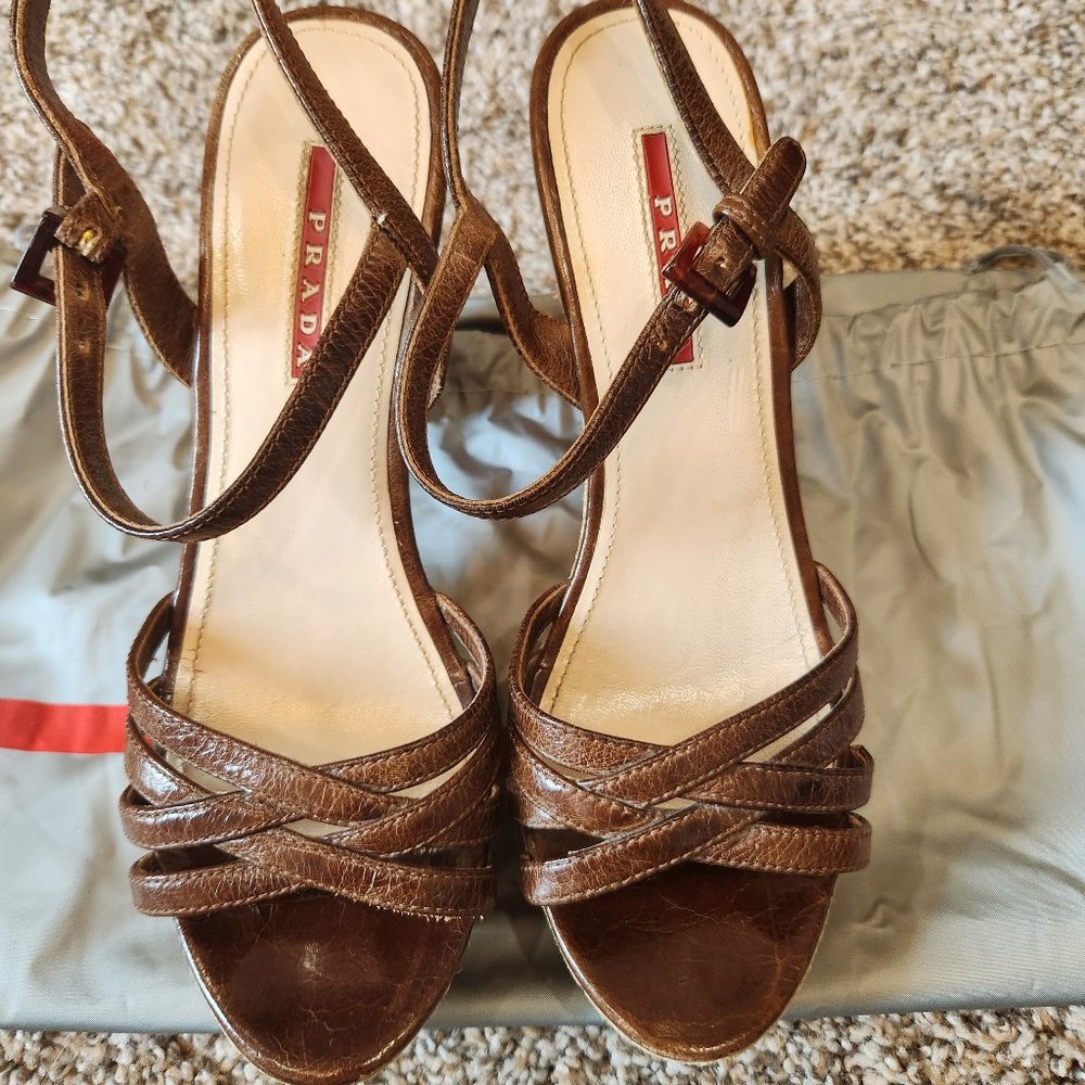 Prada platform sandals